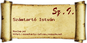 Számtartó István névjegykártya