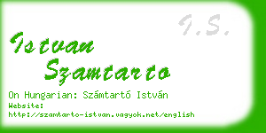 istvan szamtarto business card